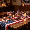 thumbnail image 5 of Cififendec 2Pcs 4th of July Highland Cow Figurines, 4.92"×3.35", Patriotic 2D Printed Wooden Highland Cow Tabletop Decor, Red White Blue Ornaments for Independence Day Home Decor, 5 of 5
