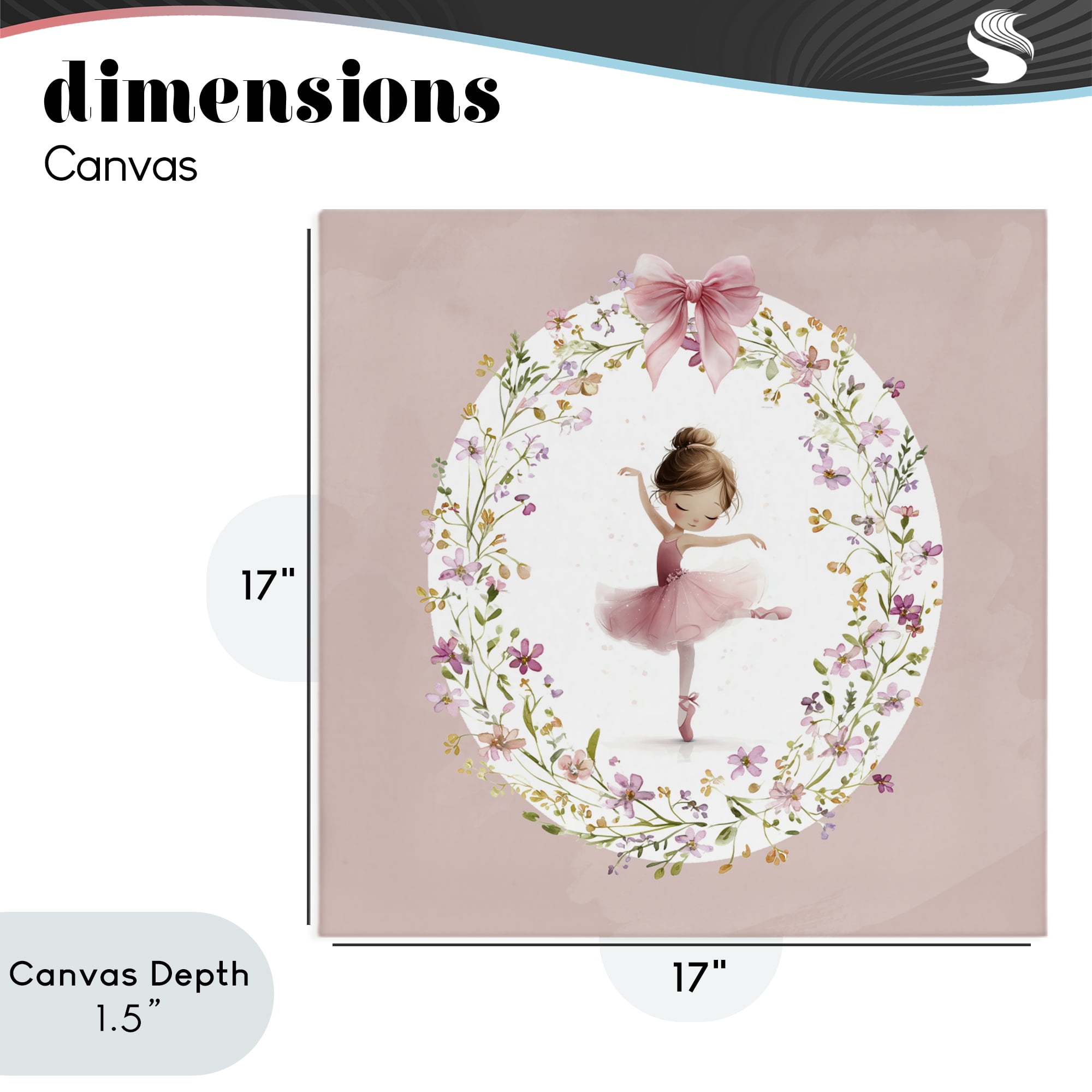 Stupell Industries Ballet Dancing Princess Canvas Wall Art, design by Christine Simpson Art