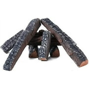 8 Small Pieces Set of Ceramic Wood Gas Fireplace Logs.