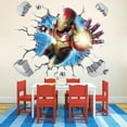 thumbnail image 2 of 3D Effect Iron Man Removable Wall Sticker Kids Room Decor DIY Mural Art, 2 of 5