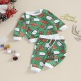 thumbnail image 3 of Toddler Boys Girls Christmas Outfits Print Sweatshirts Pants Set, 3 of 9
