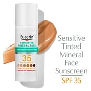 Eucerin Sun Tinted Mineral Face Sunscreen Lotion, SPF 35, 1.7 fl oz Bottle