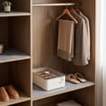 thumbnail image 6 of Linnome Underwear Storage Box 3 Partition Compartment Clear Lid Plastic Sock Bra Panties Drawer Organizer Wardrobe Closet Intimates Sorting Container, 6 of 6