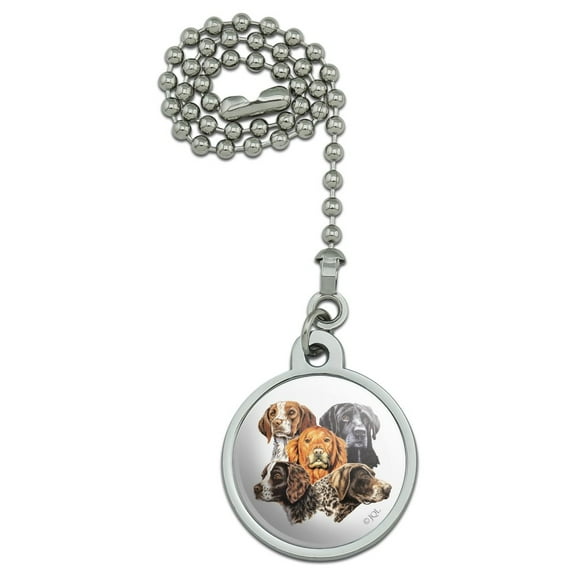 Hunting Breed Dogs Ceiling Fan and Light Pull Chain