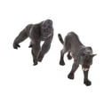 thumbnail image 1 of Estatua de animal Yotijar negra y espalda plateada juguete educativo, 1 of 10