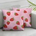 thumbnail image 2 of COMIO  Kawaii Strawberry Decor Pillow Shams, Pink Microfiber Twin/Full/Queen  2pc, 2 of 6
