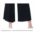 thumbnail image 5 of VSSSJ Women's Thin Dance Pants Slim Fit Solid Color Elastic Waist Straight Wide Leg Yoga Pants Fashion Baggy Lightweight Flowy Pants Black L, 5 of 9