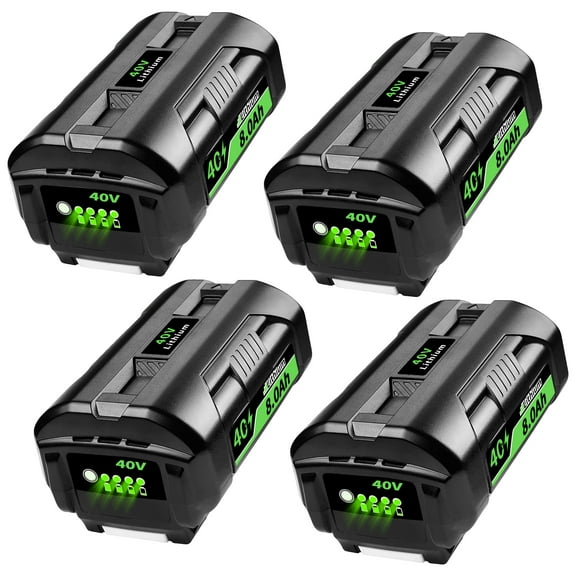 4 Pack 40V 8.0Ah Battery Replacement for Ryobi 40V Battery Compatible with Ryobi Battery Fits for Ryobi Battery 40V High Capacity OP4015 OP4026 OP40201 OP40261 OP4030 OP4040 OP40401 OP4050