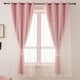 thumbnail image 5 of Cortinas Rosas para Dormitorio de Niñas Oso de Fresa 2 Paneles Opacas 63 Pulgadas Doble Capa, 5 of 5