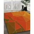 thumbnail image 2 of Ahgly Company Indoor Rectangle Patterned Neon Orange Area Rugs, 3' x 5', 2 of 6