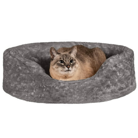 UPC: 0815181022952 | FurHaven Pet Products Ultra Plush Oval Pet Bed for Dogs & Cats – Gray  Medium