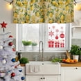 thumbnail image 5 of 2 Pack Valances for Window, Lemon Short Curtains for Kitchen Bedroom Living Room, Farmhouse Vintage Summer Retro Fruits Yellow Brown Rod Pocket Small Window Treatment Valance Drapes 42 x 18 Inch, 5 of 8