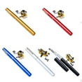 thumbnail image 4 of Opolski Mini Portable Fish Pen Shape Spinning Pole Aluminum Alloy Telescopic Fishing Rod, 4 of 8