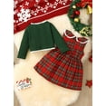 thumbnail image 4 of Mikrdoo Baby and Toddler Girl Dress and Cardigan 2pc Christmas Set, Red Plaid, 18-24 Months, 4 of 9