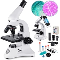 BEBANG 40X-2000X Compound Microscopes for Adults Kids Students, Microscope Slides, Powerful Professional Microscopes for School Home Education