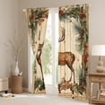 thumbnail image 3 of Homewish Brown Deer Black Out Curtains for Teens,Jungle Wildlife Curtains Pack of 2 (42x63 Each),Tree Leaves Bedroom Curtains,Luxury Bedroom Decor, 3 of 6