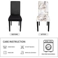 thumbnail image 5 of Dining Room Chair Covers Set of 6, Stretch Parsons Chair Slipcovers Universal Removable Washable Chair Seat Covers Protector for Dining Room, Kitchen, Hotel and Party, Grey Gold Marble, 5 of 6