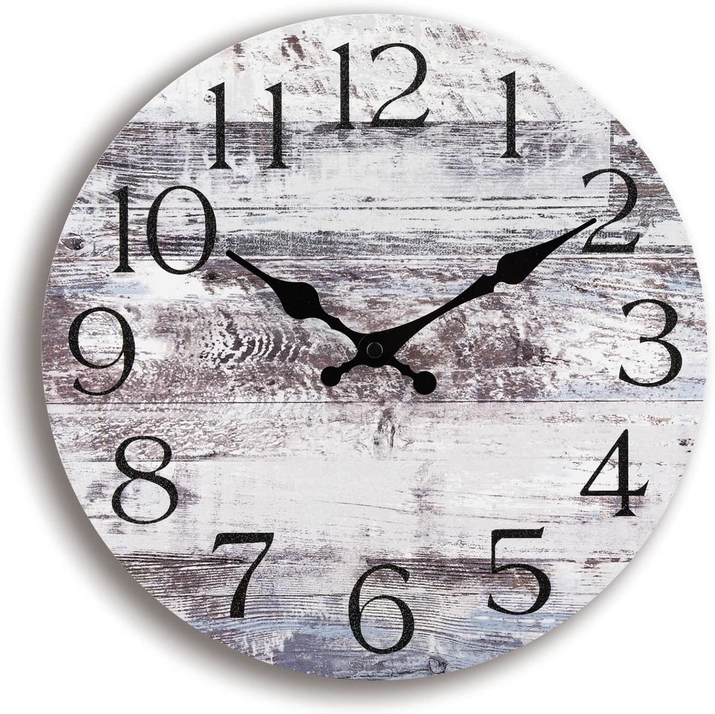 Silent Non Ticking Wall Clocks Battery Operated, Themed Clock for Bathroom Kitchen Home Office