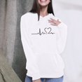 thumbnail image 6 of Floleo Clearance Fall Clothes For Women Men's And Women's Valentine's Day Heart Print Loose Pullover Hooded Sweatshirt White, 6 of 9