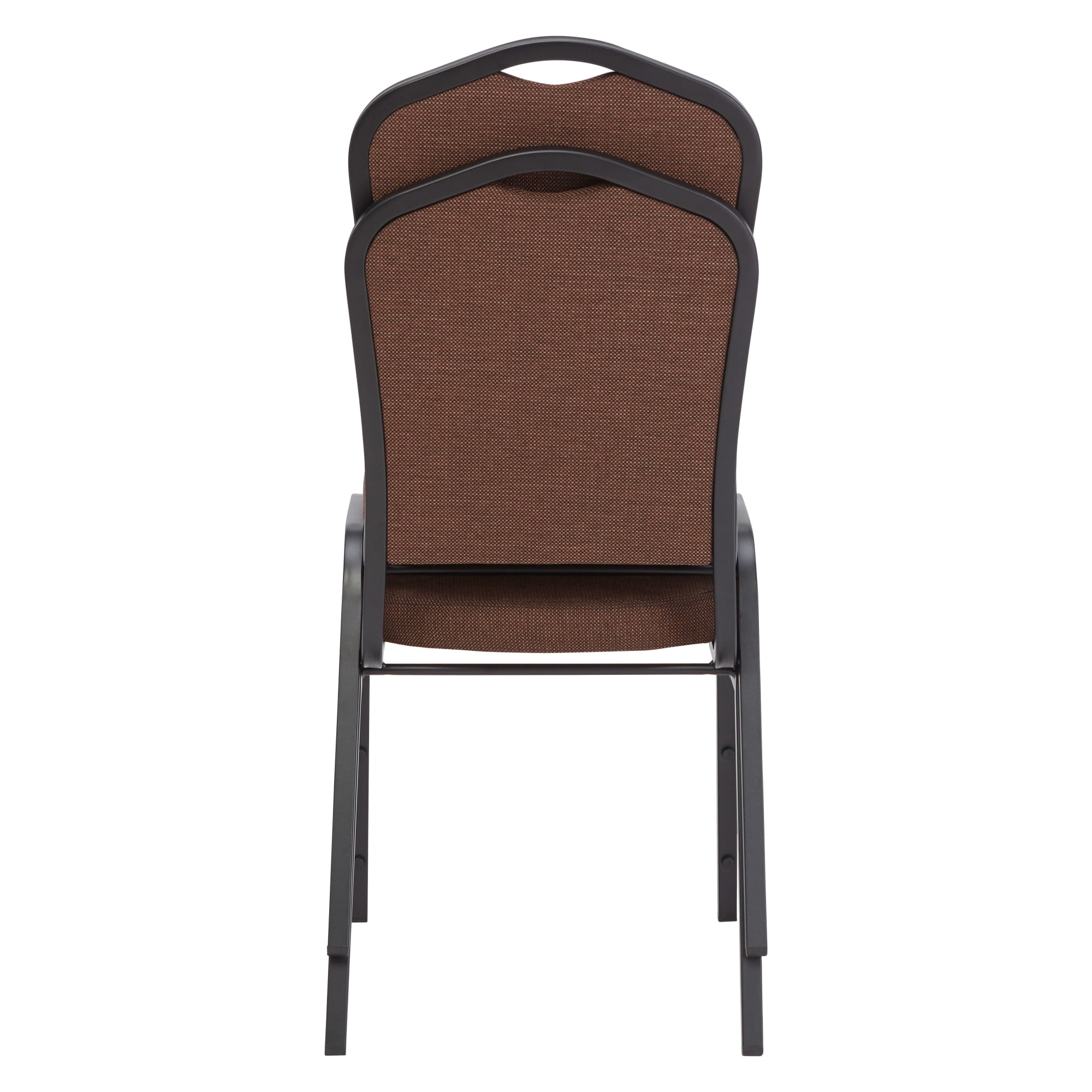 National Public Seating 9300 Series Deluxe Upholstered Banquet Chairs, Chocolatier/Black, Pack Of 2 Chairs