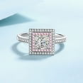 thumbnail image 2 of Moissanite Rings for Women 1ct Princess Cut D Color Diamond Rings 925 Sterling Silver Ring 4-Prong Anniversary Promise Wedding Engagement Rings for Women Wife with Certificate, 2 of 9