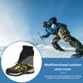 thumbnail image 4 of Yucurem Lightweight Foot Cover Hiking Waterproof Snow Shoes Leggings Gaiter Mountaineering Essential (Black), 4 of 8