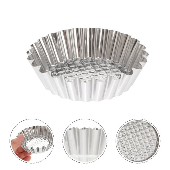 OFFIGAM 20PCS Reusable Cupcake Moulds Baking Cups Muffin Baking Cups in Silver for Home Bakers