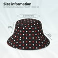 thumbnail image 6 of Bingfone Red And White Polka Dots Bucket Hat For Men Women,Packable Reversible Printed Sun Hats,Fisherman Outdoor Travel Hiking Beach Caps, 6 of 9
