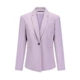 thumbnail image 2 of AZoiNM Women's Slim Fit One-Button Notch Lapel Blazer & Pants Set, Business Casual Work Suit for Office, 70% Polyester 30% Viscose, Lake Blue/Light Purple, Fall Winter Spring, 2 of 7