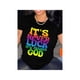 thumbnail image 1 of Women's "Never Luck, Always God" Inspirational Gradient Letter Print T-Shirt -r, Casual Crew Neck, All-Season Comfort Fit, Vibrant Colors, Machine Washable, Ladies T Shirts, 1 of 7