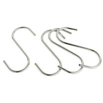 Wideskall 4" inch Zine Plated Metal Steel S Hooks for Hanging Pack of 4