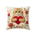 thumbnail image 2 of Pillowcase Valentine's Day Pillowcase Heart Shaped Patterns Sofa Cushion Festive Ambiance Decoration Living Room And Bedroom Decoration 45*45cm, 2 of 7