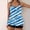 #216-Blue, variant on Warop Tankini Swimsuit for Women, Plus Size with Floral Print and Wide Straps, Two-Piece Swimwear for Beach Vacation and Swimming