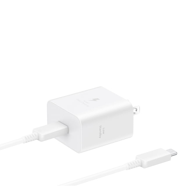 Samsung 45W Wall Charger Power Adapter with Cable Included, Super Fast Charging for Galaxy Phones, Tablets and USB Type C Devices, Low Standby Power