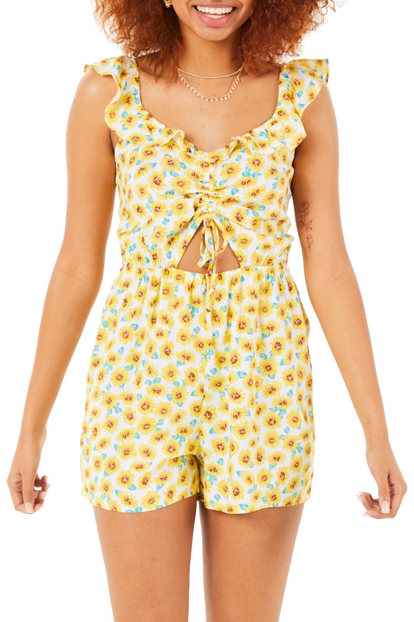 Derek Heart Juniors Tie Front Romper X 