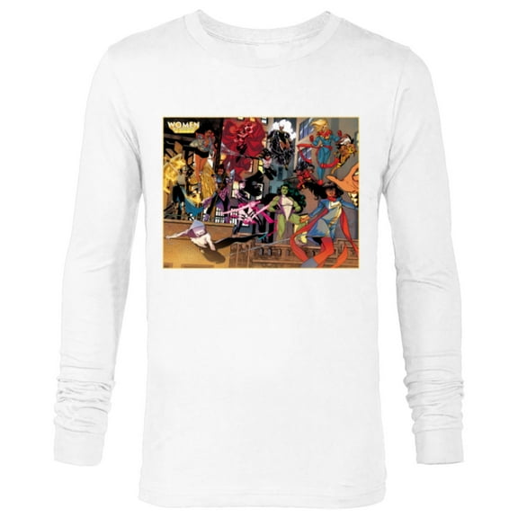 Marvel Women of Marvel Ms Marvel Ghost Spider She-Hulk - Long Sleeve T-Shirt for Men - Customized-White