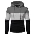 thumbnail image 2 of Turilly Hoodies Mens Slim Color Block Pullover Hoodie Long Sleeve Casual Daily Wear Sweatshirt, 2 of 6