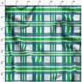 thumbnail image 3 of Soimoi Green Crepe Silk Fabric Gingham Check Printed Fabric 1 Yard 42 Inch Wide, 3 of 5