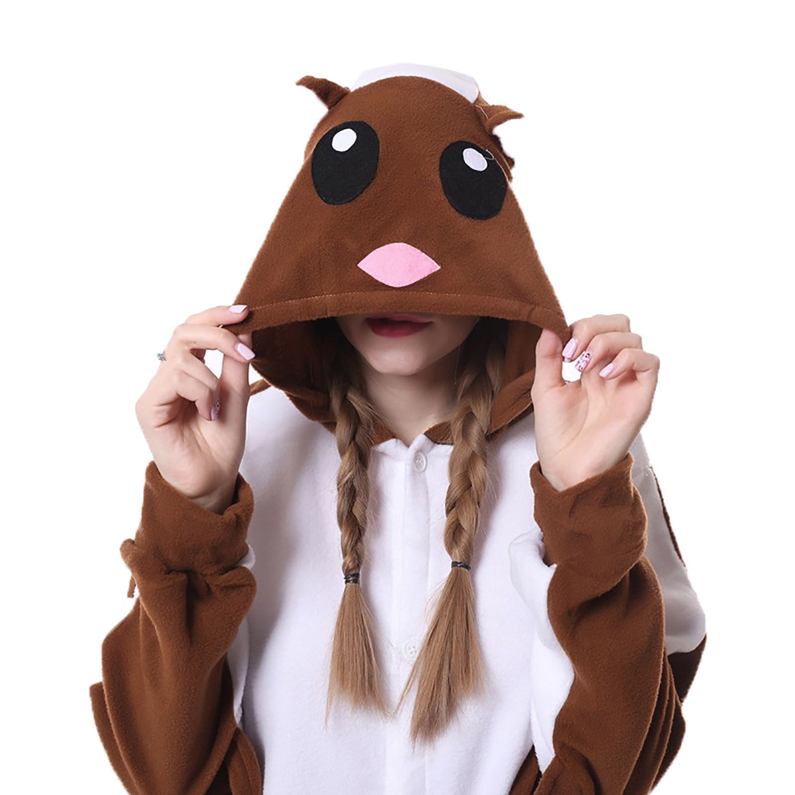 BONIXOOM Christmas Pajamas For Women Matching Family Christmas Pajamas Loungewear None Long Sleeve Sleep Tops Printed Brown S