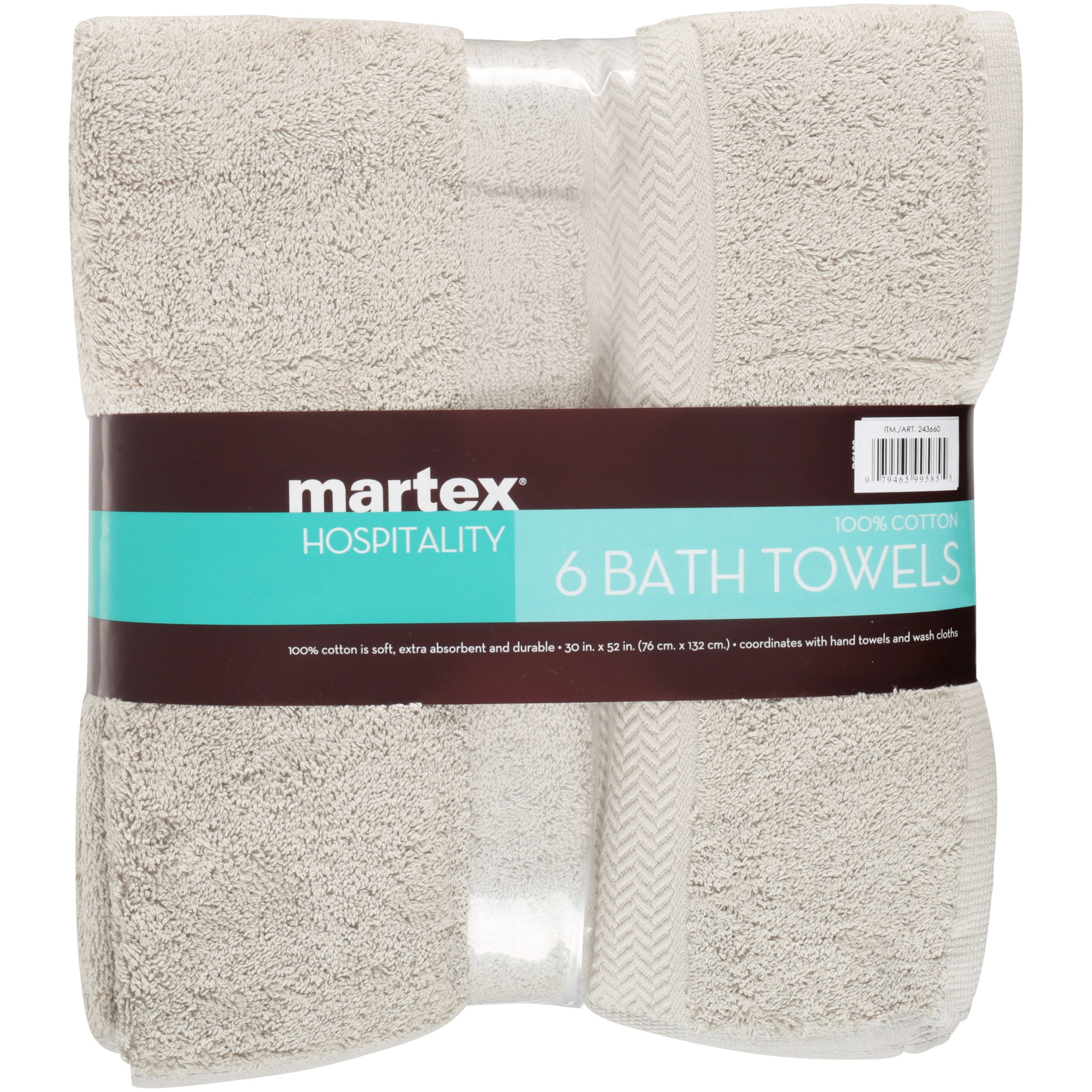MARTEX CLEAN ESSENTIALS 4PK BATH TOWEL