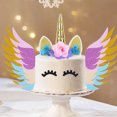 thumbnail image 4 of Adornos para tartas de arcoíris, para baby shower de niña, primer cumpleaños, decoración DIY, envoltorio para cupcakes para niños, suministros para fiestas temáticas de unicornio y bodas, 4 of 5