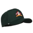 thumbnail image 5 of Merry Christmas Santa Embroidered Twill Pro Cap - Dk Green OSFM, 5 of 5