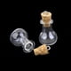 thumbnail image 2 of Frascos de botellas de vidrio artesanales con base plana de 10 piezas con corcho (transparente), 2 of 5