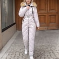 thumbnail image 3 of LSLJS Combinaison de Sport d'Hiver pour Femme, Manteau à Col, Coupe-Vent à Capuche, 3 of 3