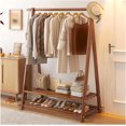 thumbnail image 1 of Perchero, Colgador de ropa con Zapatero, 2 Ganchos, Organizador de Almacenamiento de Ropa para Dormitorio, Lavadero, Entrada, Sala de Estar 118 * 48 * 144.5CM (Claro), 1 of 9