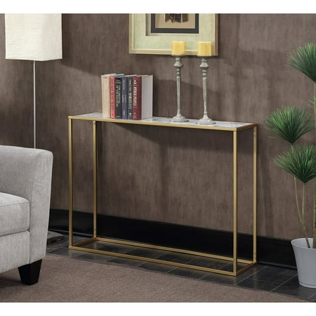 Convenience Concepts Gold Coast Faux Marble Console Table Convenience Concepts Gold Coast Faux Marble Console Table