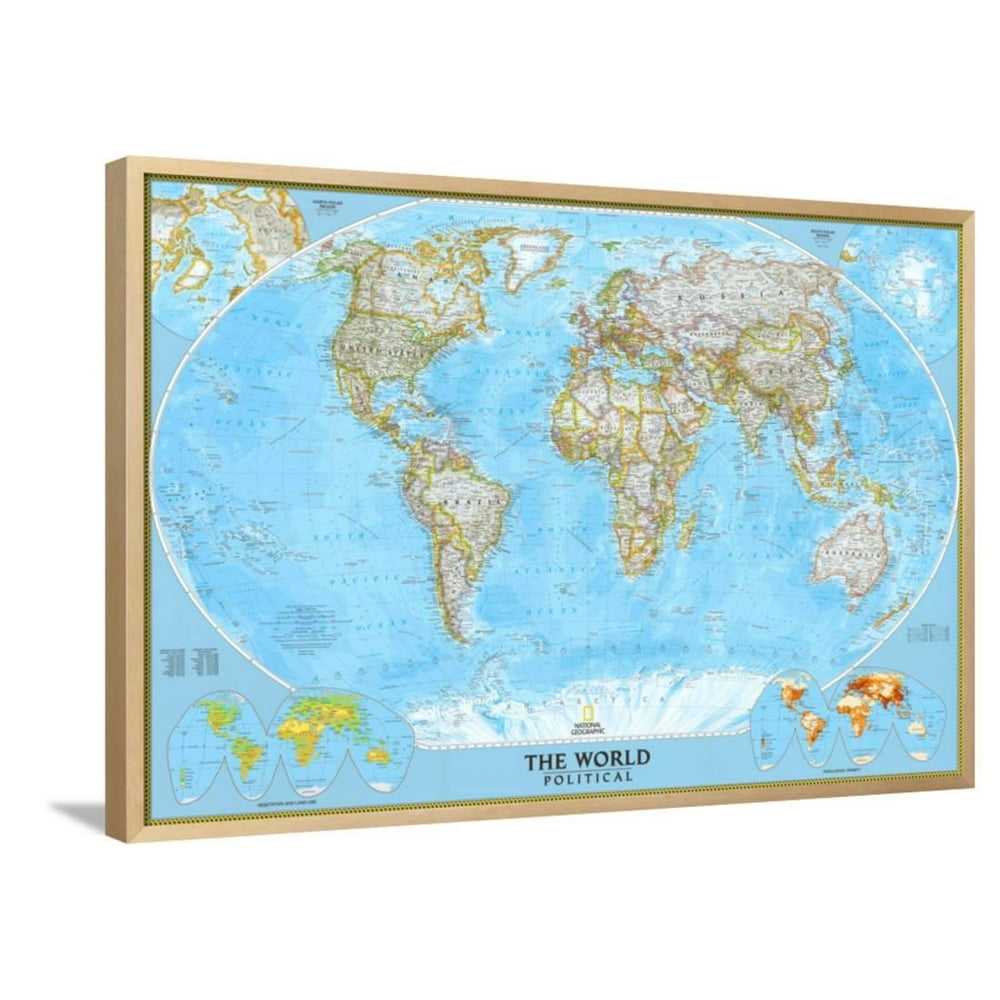 World Political Map 106 Fine Art Print Maps Posters In India Buy ...