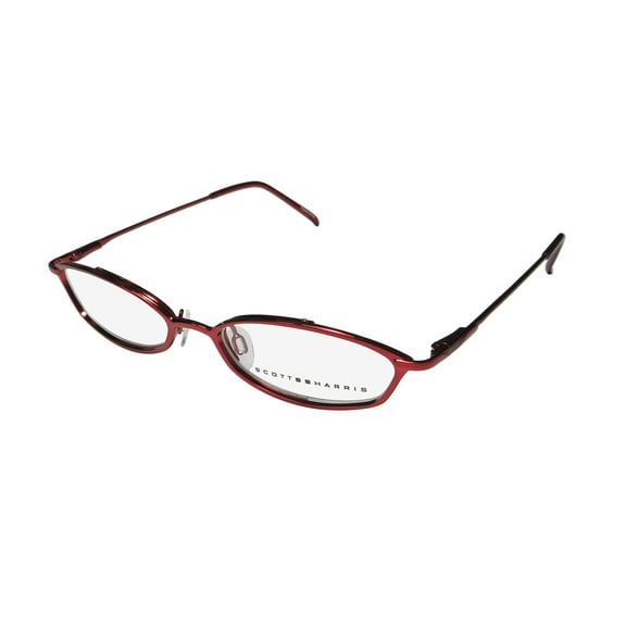 NEW SCOTT HARRIS 181A WOMENS/LADIES DESIGNER FULL-RIM BURGUNDY CAT EYE SHAPE "SCHOOL TEACHER LOOK" FRAME DEMO LENSES 48-17-135 FLEXIBLE HINGES EYEGLASSES/EYE GLASSES