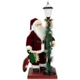 thumbnail image 2 of Northlight Animated and Musical Santa Claus Figure with Lighted Lamppost and Christmas Stocking -, 2 of 5