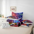 thumbnail image 5 of Feelyou Neon Cartoon Gamepad Bedding Comforter Set 7pcs, Futuristic Lightning King Bedding Sets, Teen Boy Kid Child Reversible Bed Sheets, Microfiber Bedroom Decor, 3-Piece, 5 of 7